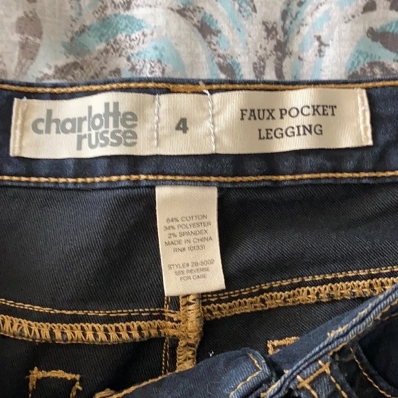 Charlotte Russe Jeggings Size 4 NWOT - Picture 3 of 8